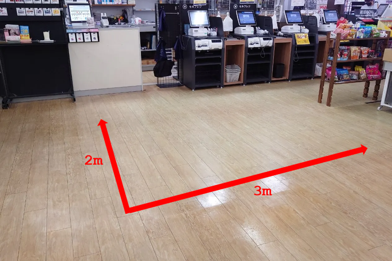 【TSUTAYA AVクラブ大塚台店】物販や販促プロモーションに最適なレンタルカウンター前のスペース