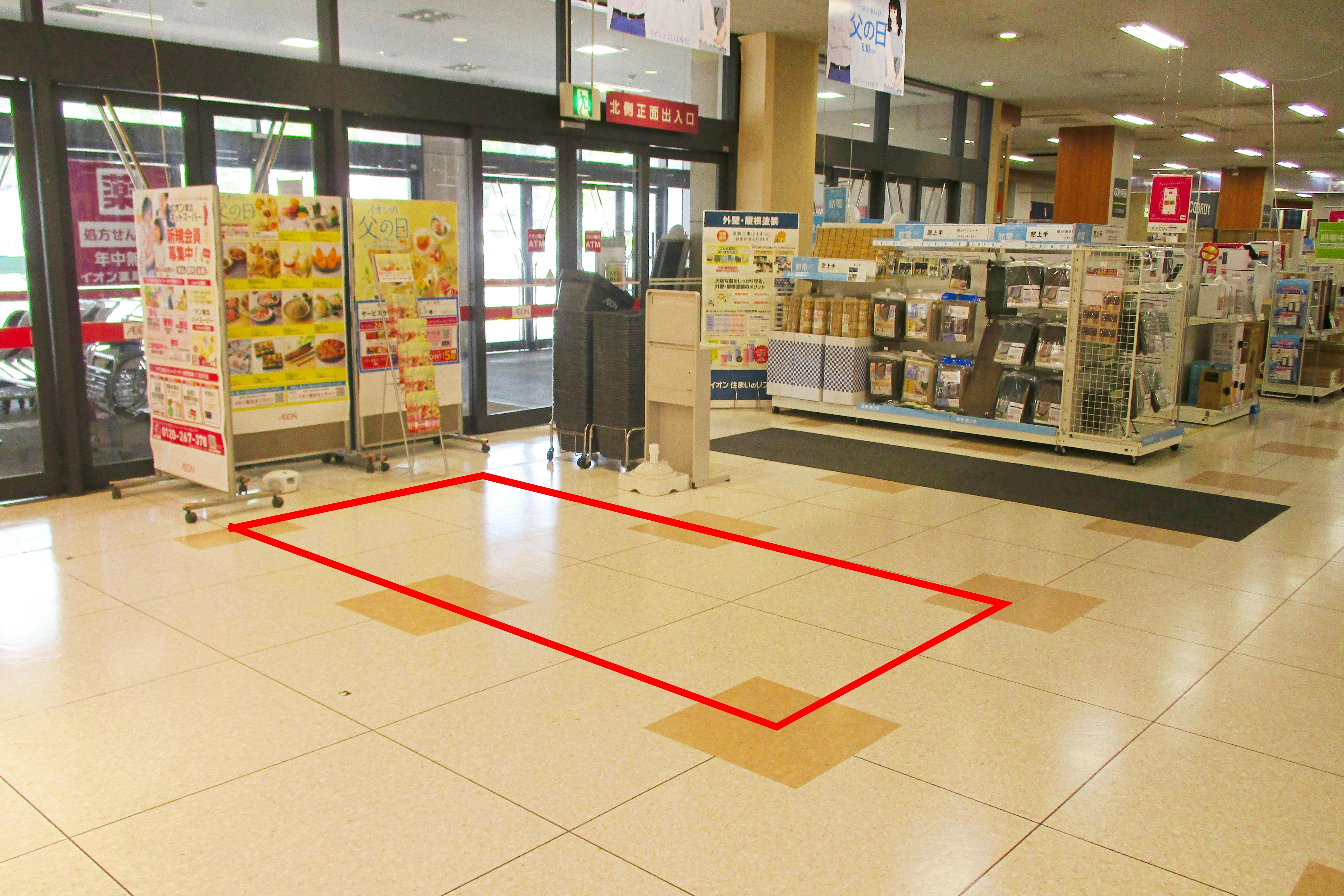 【イオン一関店】プロモーションイベントや各種物販に最適な人通りの多い1階北正面入口付近のイベントスペース