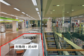 【メガセンタートライアル石下店】【トライアル★キャンペーン実施中!】販促プロモーションや物販に最適な 「Ⓓ2Fエスカレータ横催事スペース」(※買取催事はご利用頂けません)