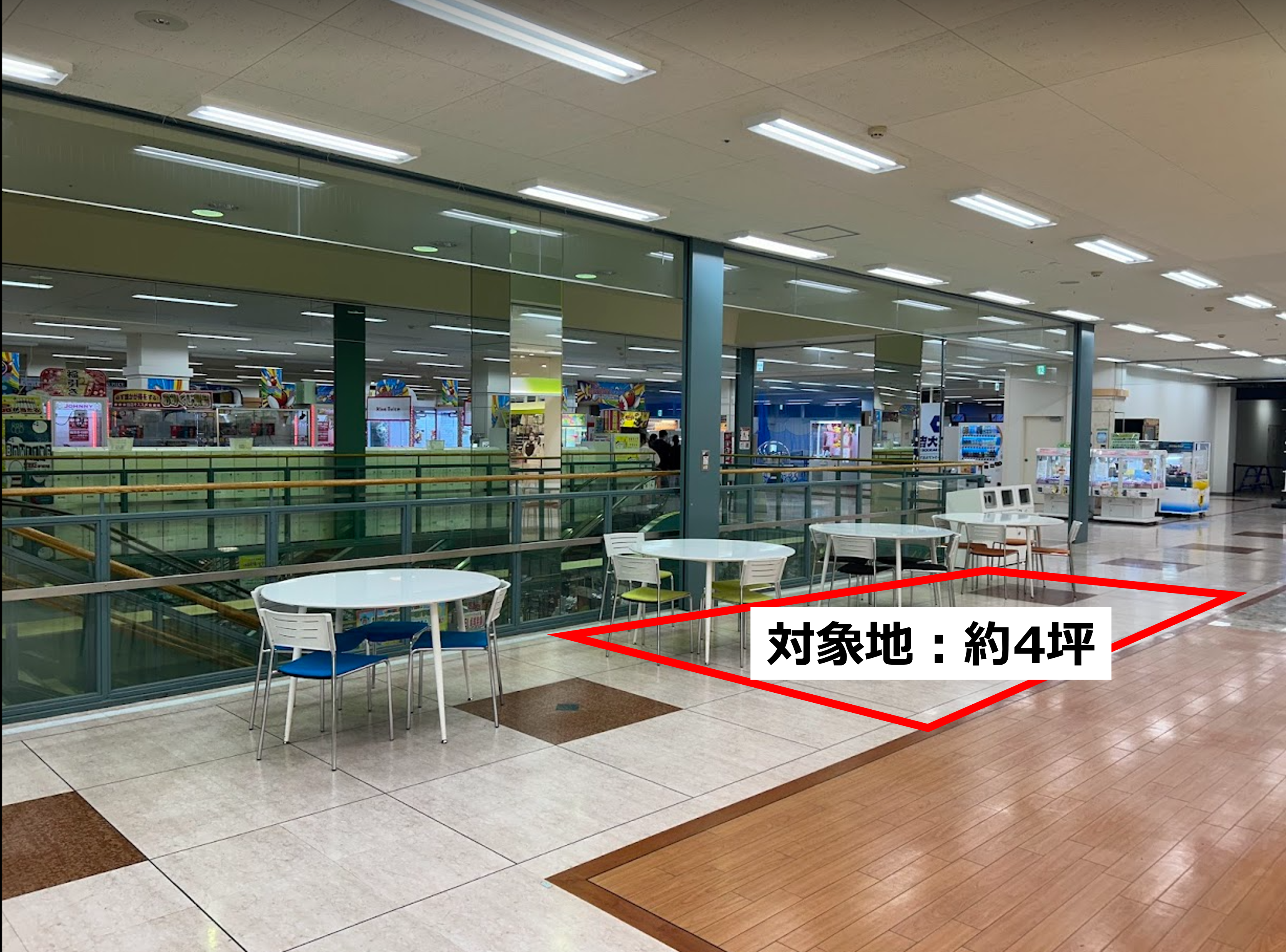 【メガセンタートライアル石下店】【トライアル★キャンペーン実施中！】販促プロモーションや物販に最適な 「Ⓓ２Fエスカレータ横催事スペース」（※買取催事はご利用頂けません）