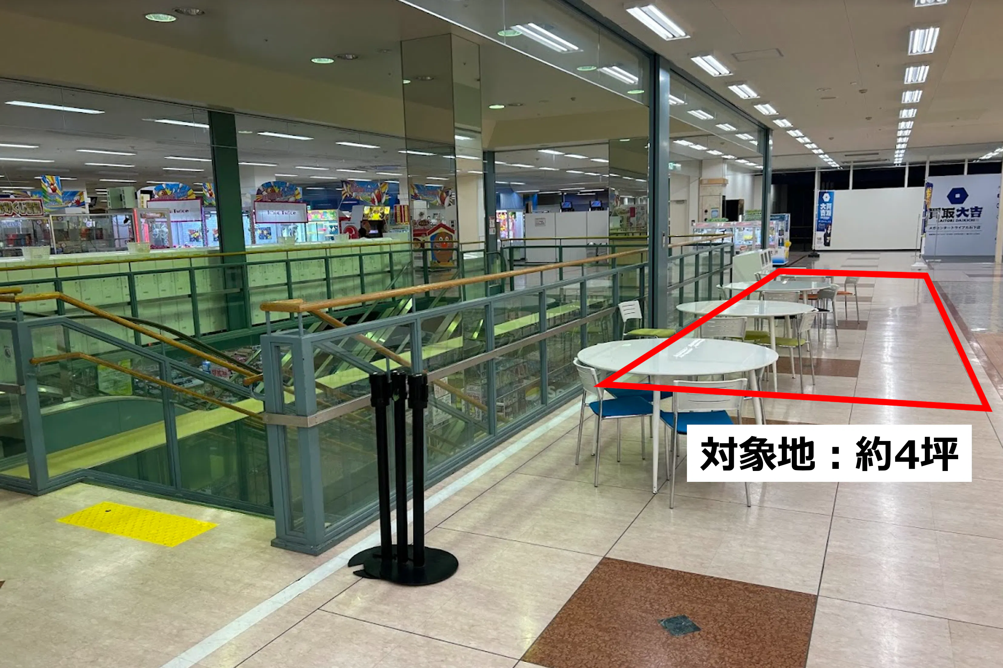 【メガセンタートライアル石下店】【トライアル★キャンペーン実施中!】販促プロモーションや物販に最適な 「Ⓓ2Fエスカレータ横催事スペース」(※買取催事はご利用頂けません)
