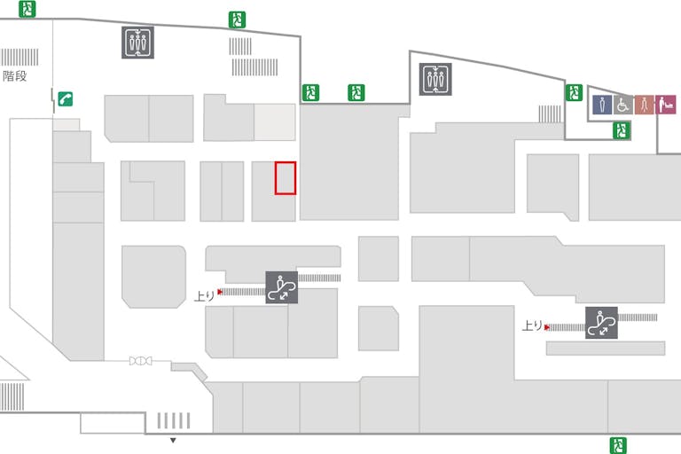【北千住マルイ】B1階 カレンダリウムF04【食物販・調理行為可能】食品売場レジの正面、食ポップアップに最適の画像3