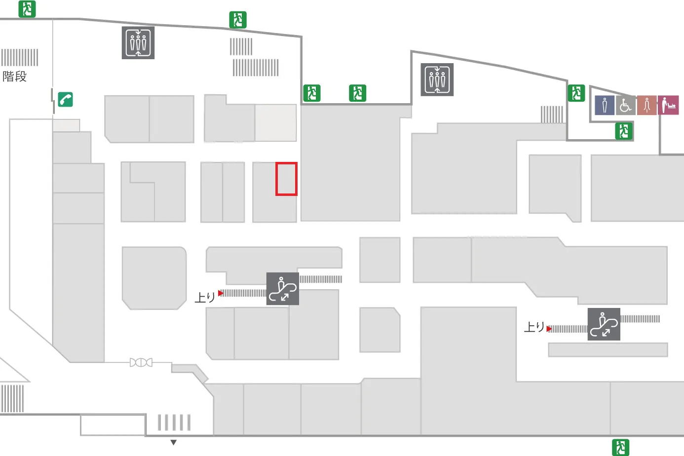 【北千住マルイ】B1階 カレンダリウムF04【食物販・調理行為可能】食品売場レジの正面、食ポップアップに最適
