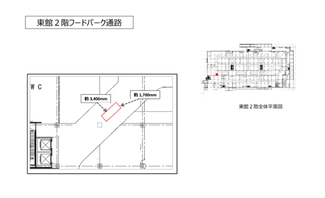 【イオンモール日吉津*】東館2F　フードパーク通路