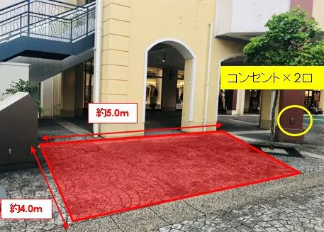 【三井アウトレットパーク 多摩南大沢】ファクトリーアウトレッツA街区1階南側入口ディレクトリー裏