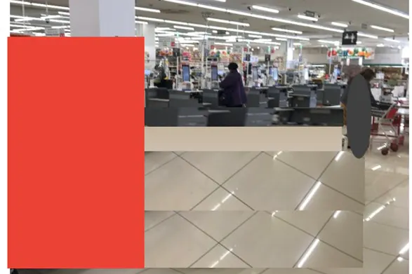 【西友 西尾張部店】店内入口横(レジ前 休憩コーナー入口付近) プロモーション用途や物販、食物販のポップアップストアに最適な催事イベントスペース
