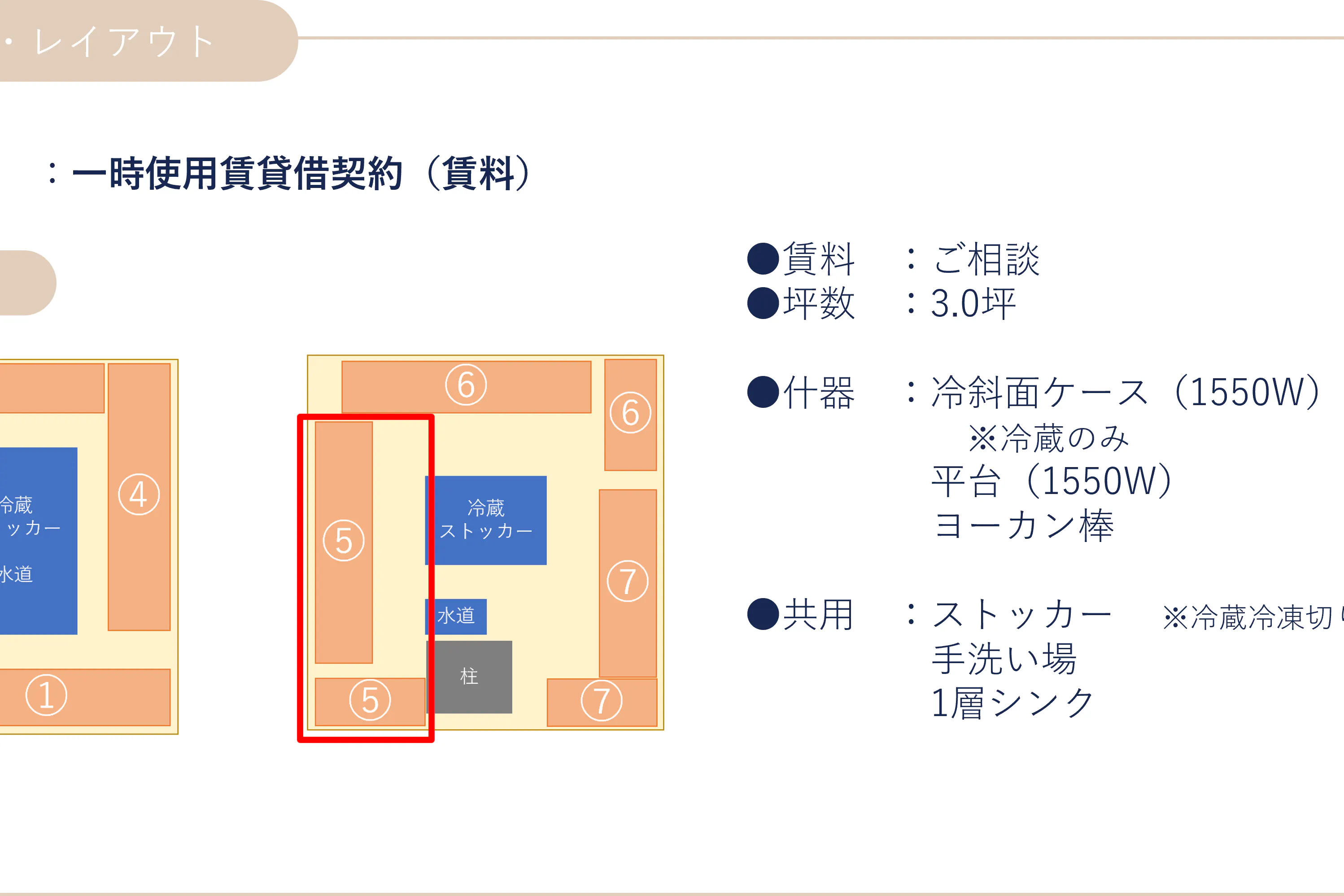 【北千住マルイ】2階 カレンダリウムF12【食物販・物産展】店内入って正面、什器完備の好立地スペース