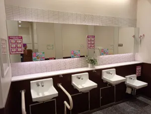 【イオンモール大和郡山】モール内広告 化粧室鏡ステッカーの画像