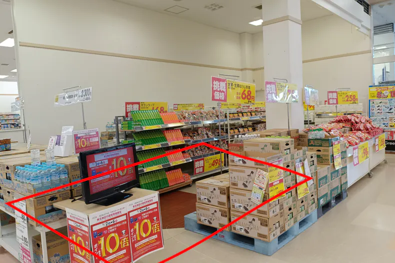 【イオンスーパーセンター石巻東店】パン工場横催事スペースA 販促プロモーションや物販に最適なスーパー店内催事イベントスペース
