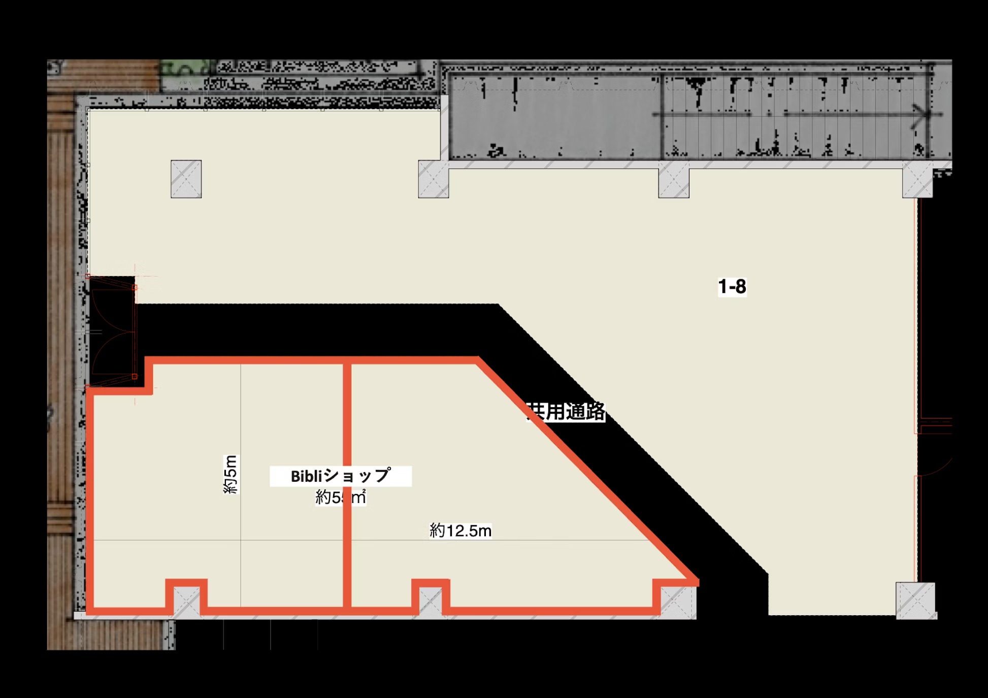 【Bibili／大宮駅12分】ポップアップストアやギャラリーに最適！複合施設内にあるガラス張りで視認性の高い屋内イベントスペース（半面/27㎡）