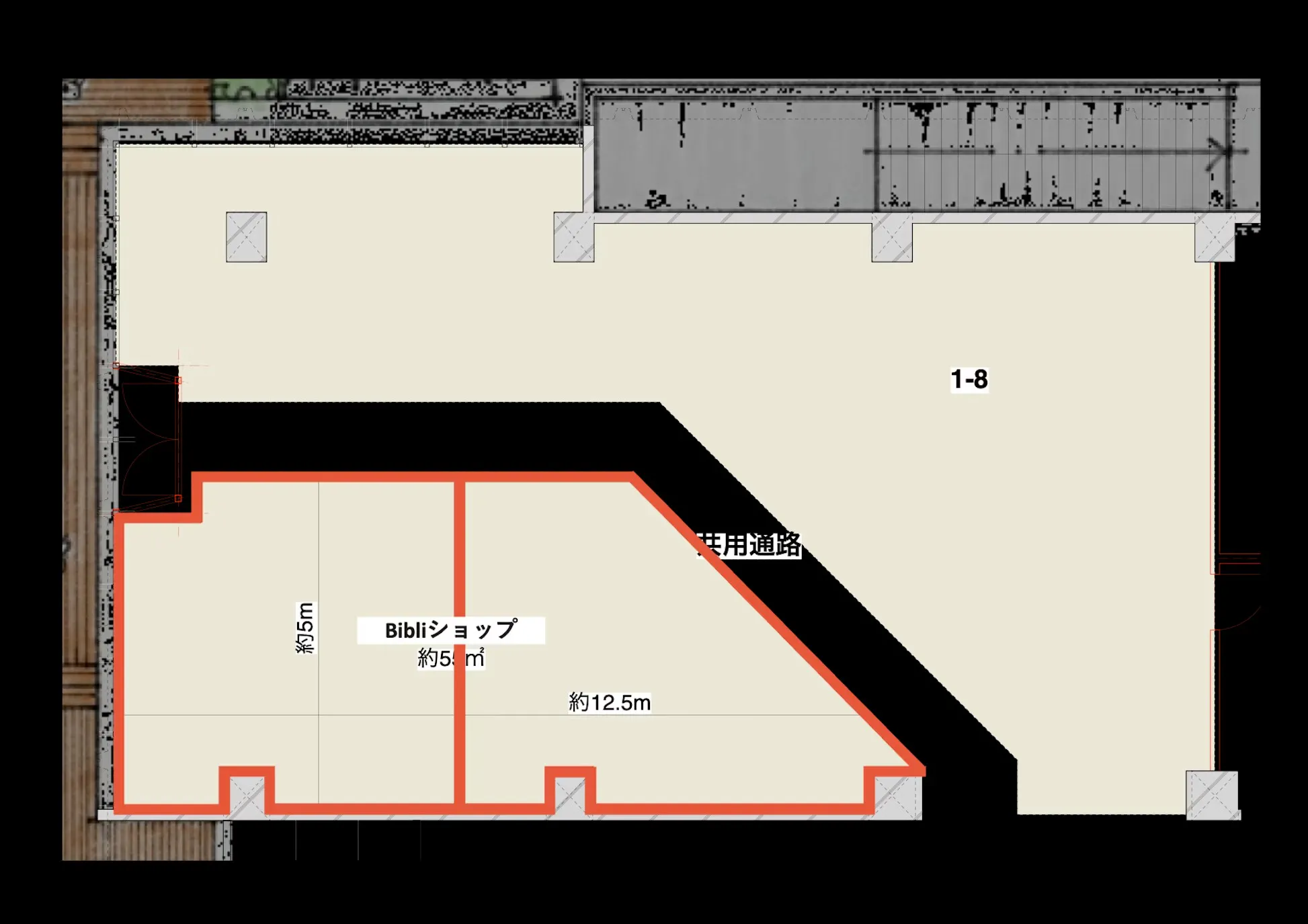 【Bibili／大宮駅12分】ポップアップストアやギャラリーに最適！複合施設内にあるガラス張りで視認性の高い屋内イベントスペース（半面/27㎡）