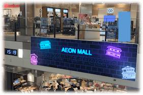 【イオンモール堺鉄砲町】モール内広告 層間デジタルサイネージ