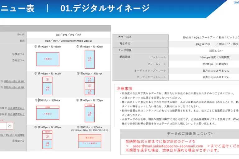 【イオンモール堺鉄砲町】モール内広告 層間デジタルサイネージの画像2
