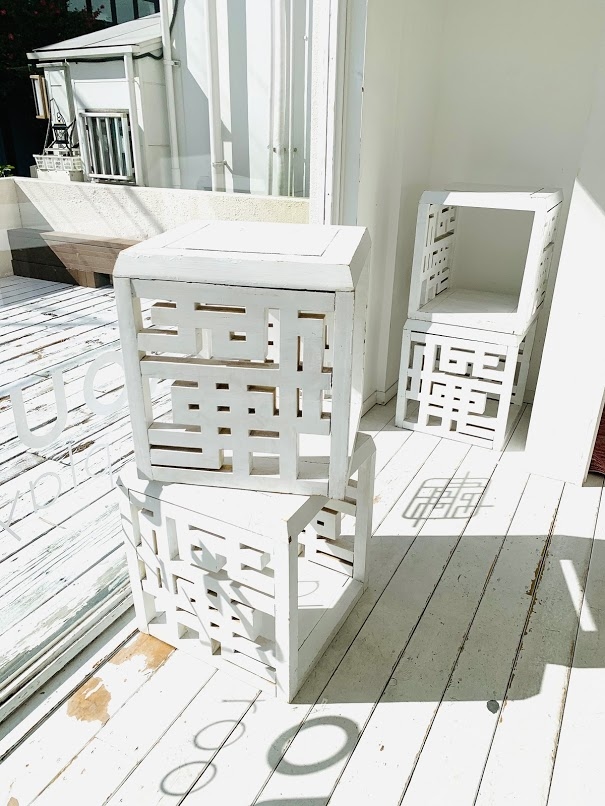 キューブ什器　×　4（W51cm*D51cm*H54cm）