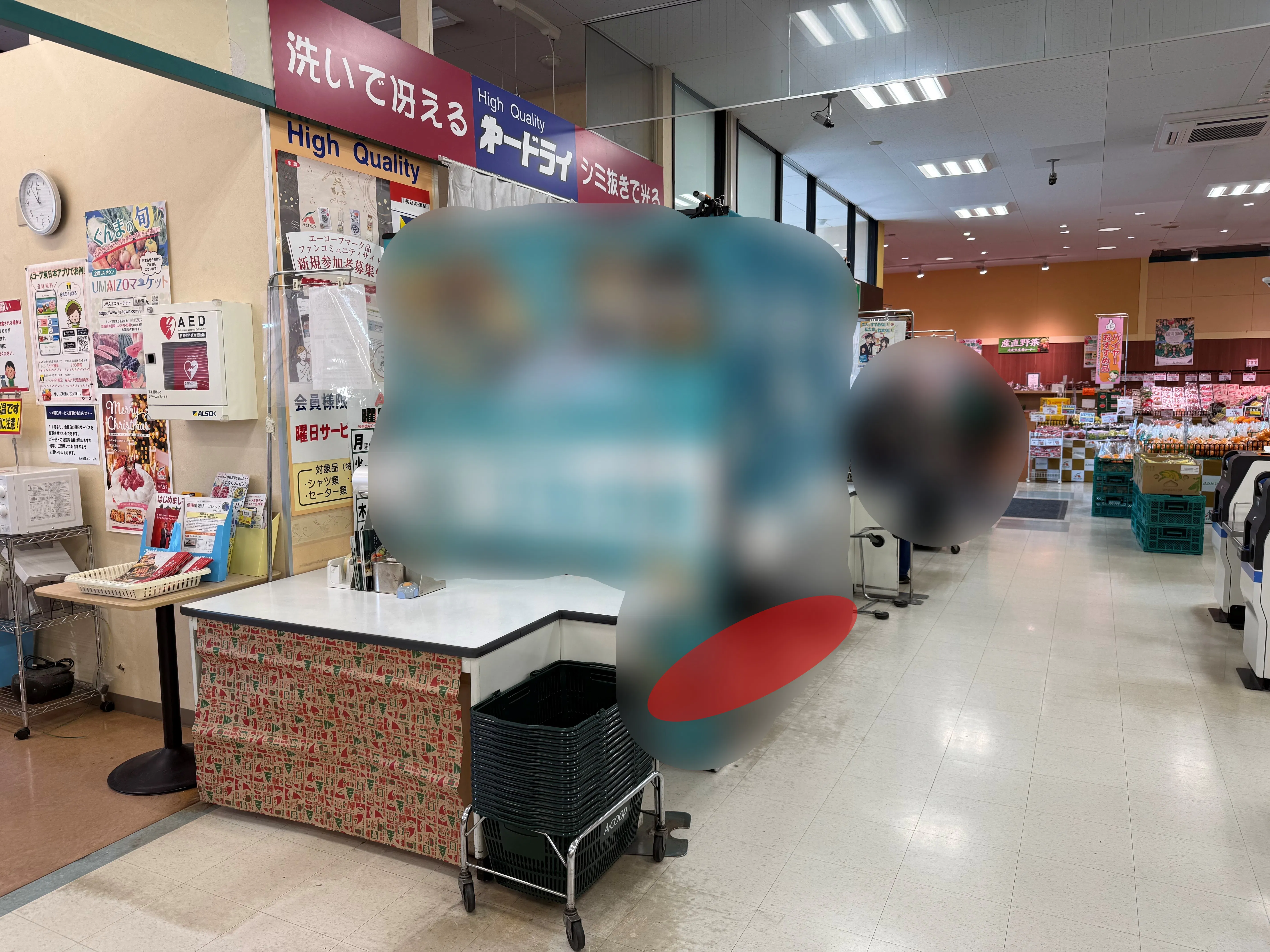 【Aコープ北橘店】物販やプロモーションに利用可能な店内レジサッカー台スペース
