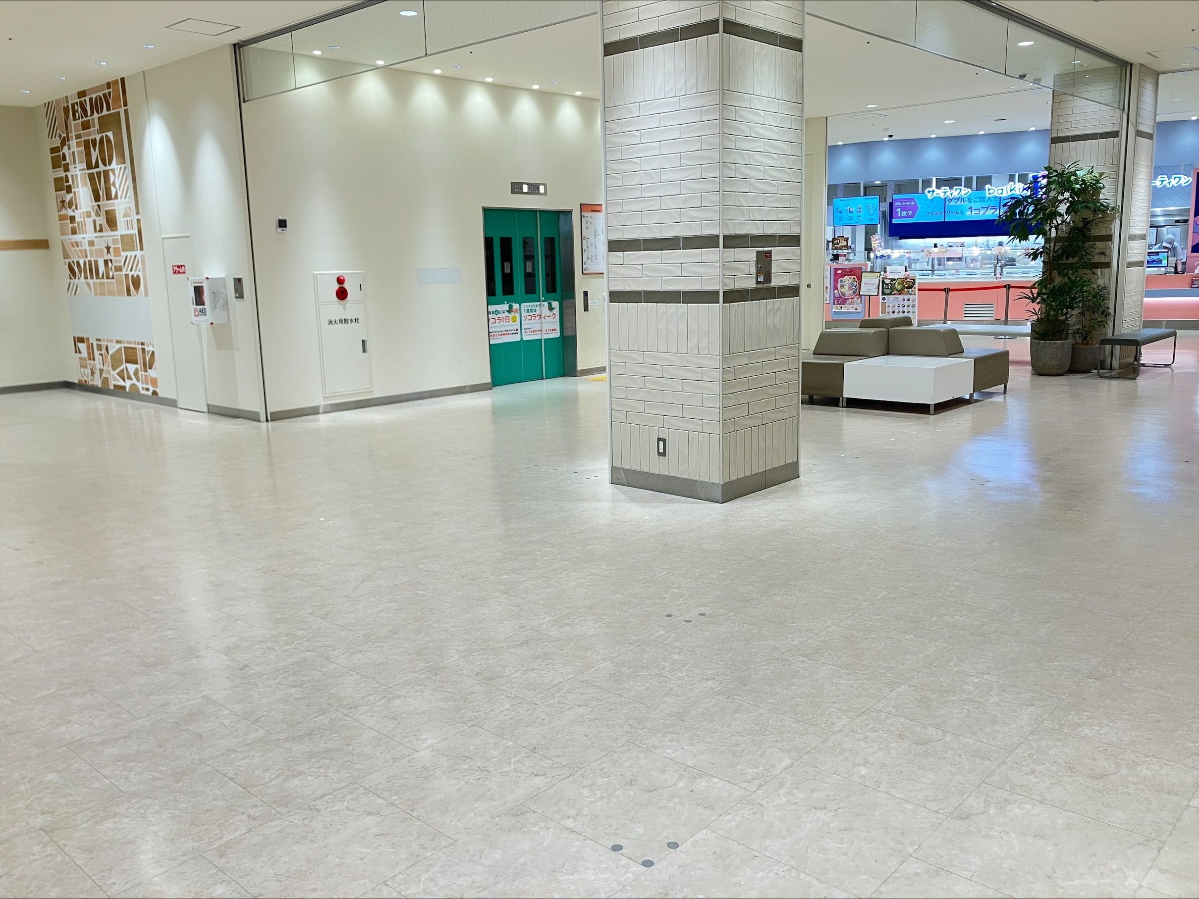 【SOCOLA南行徳】2階エレベーター前　物販、食物販のポップアップストアや販促プロモーションに最適なファミリー向け催事イベントスペース