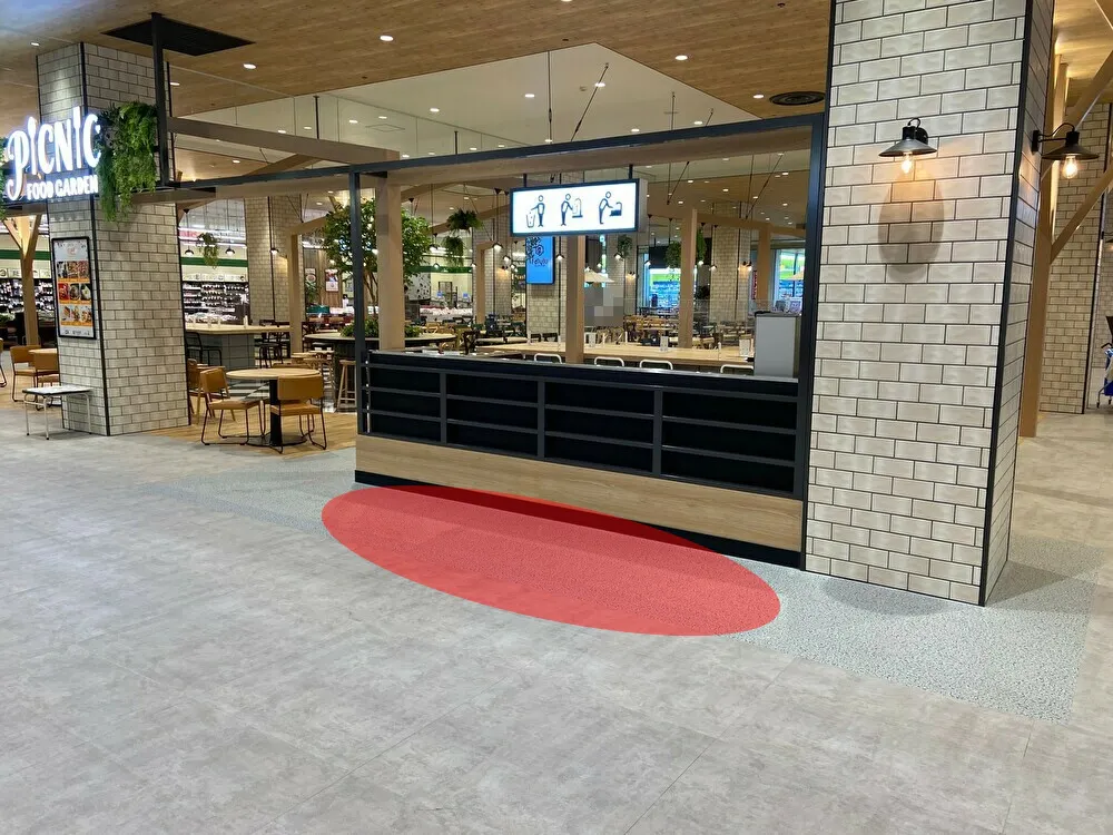 【フルルガーデン八千代】飲食・食物販に最適な地域密着型ショッピングモール内1階出入り口近くのイベントスペース