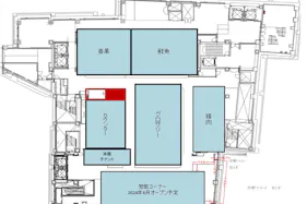 【中野マルイ】B1階 カレンダリウムF06【食物販・調理行為可能】下りエスカレーター横の好立地。什器完備。共同厨房で調理可能なので、揚げ物やお惣菜、お弁当などのポップアップに最適なスペースです。