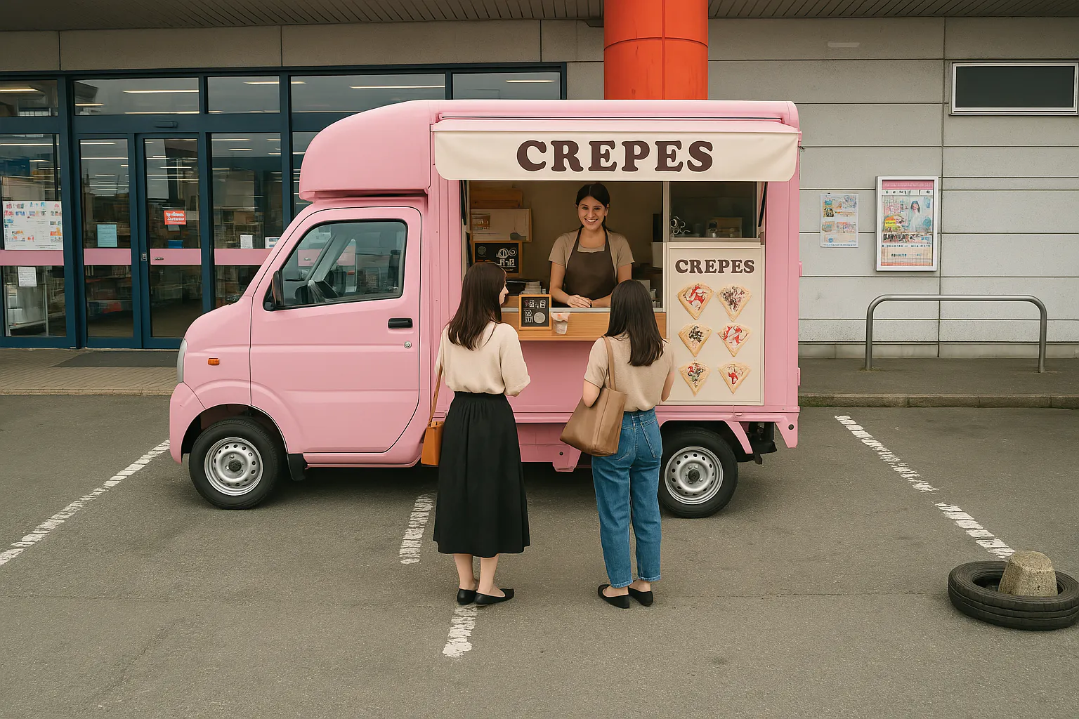【メガセンタートライアル筑後店】NEW！キッチンカー・食物販の出店が可能な　Ⓒキッチンカースペース