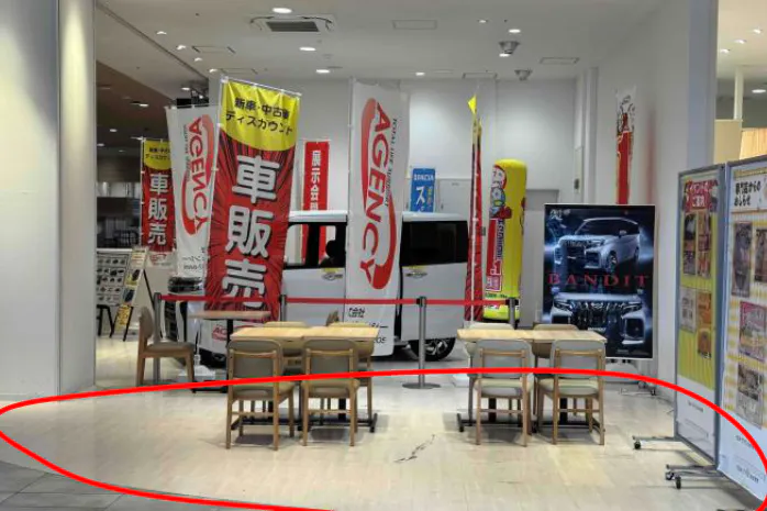 【イオンスタイル仙台卸町】1Fイオンバイク前 販促プロモーションに最適なスーパー店内催事イベントスペース