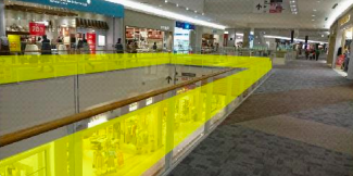 【イオンモール神戸北】モール内広告 吹き抜けガラス