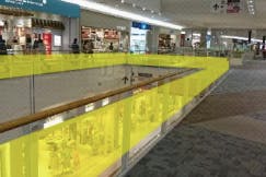 【イオンモール神戸北】モール内広告 吹き抜けガラス