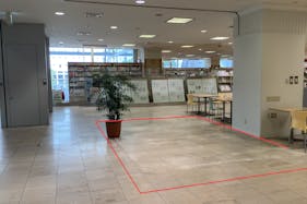 【東京ビッグサイト駅 直結/TFTビル(区画③)】オフィスワーカー向けのプロモーションイベントや物産展等に最適なイベントスペース(2F出入口付近)