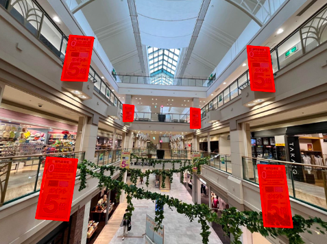 【イオンモール秋田】モール内広告 通路フラッグバナー