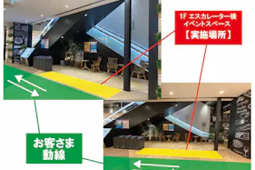 【イオンSENRITO専門館】目の前にスーパーマーケットKOHYOの売り場があり、人通りが多く活気に溢れたスペースです。