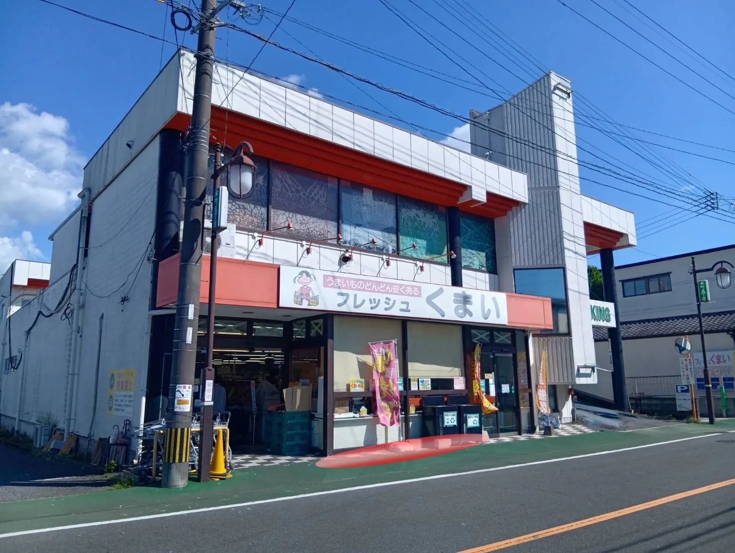 【フレッシュくまい宇土店】スーパー店頭（屋外）＋倉庫利用OKの販促スペース