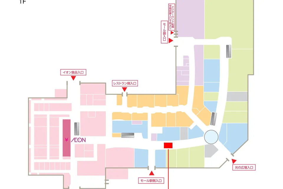 【イオンモール船橋*】1階 メイン通路A(MONSAC/ふわりぃ前)