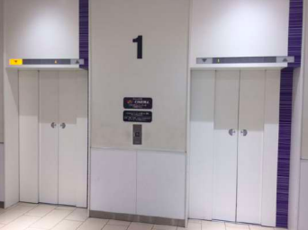 【イオンモールKYOTO】モール内広告 エレベーター