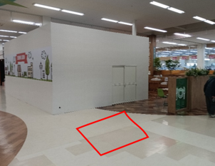 【イオンスーパーセンター盛岡渋民店】専門店入口側フードコート 販促プロモーションや物販に最適なスーパー店内催事イベントスペース