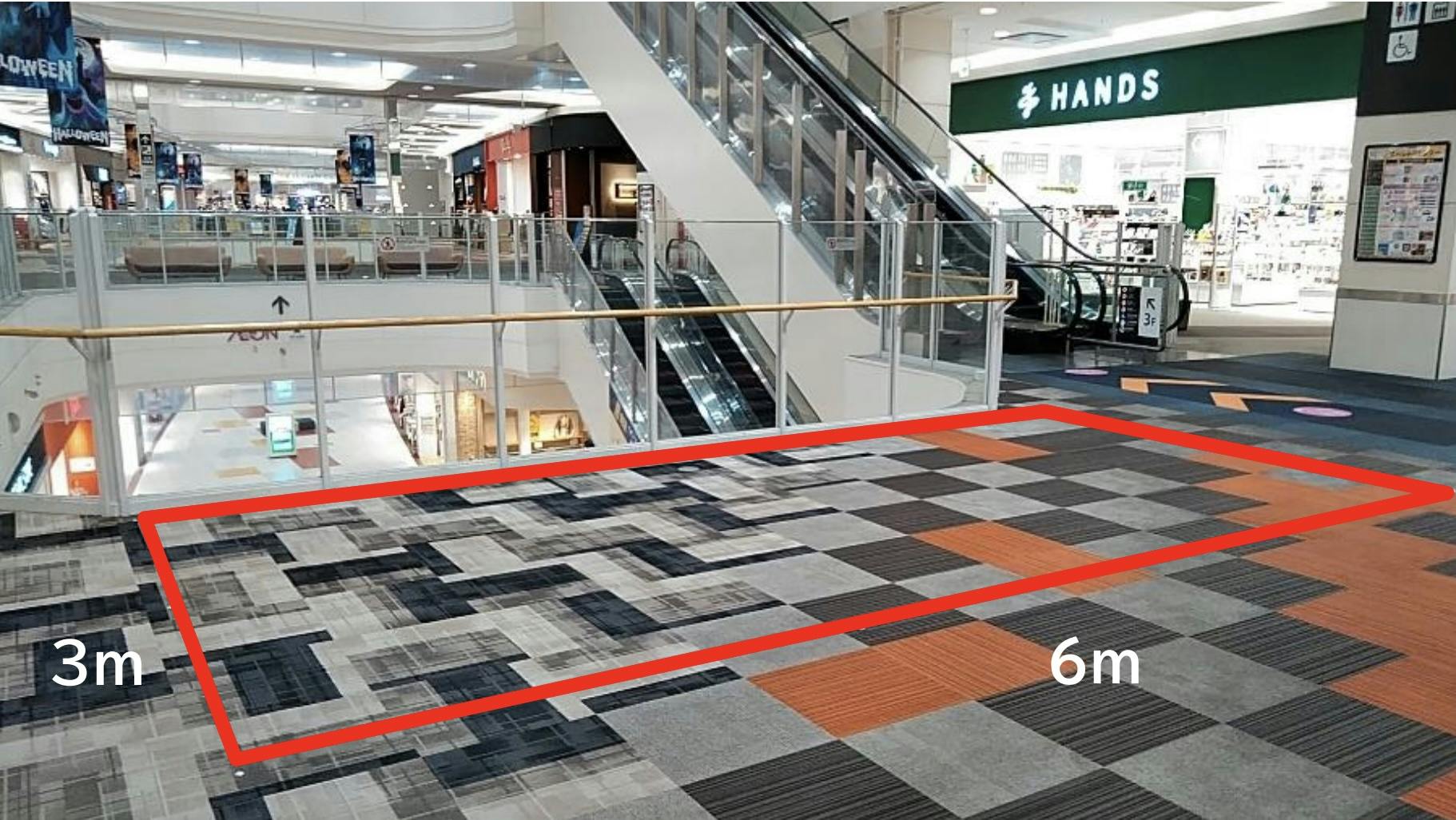 【イオンモール浦和美園】各種プロモーションや物販のポップアップストアに最適な2Fハンズ前のイベントスペースの画像