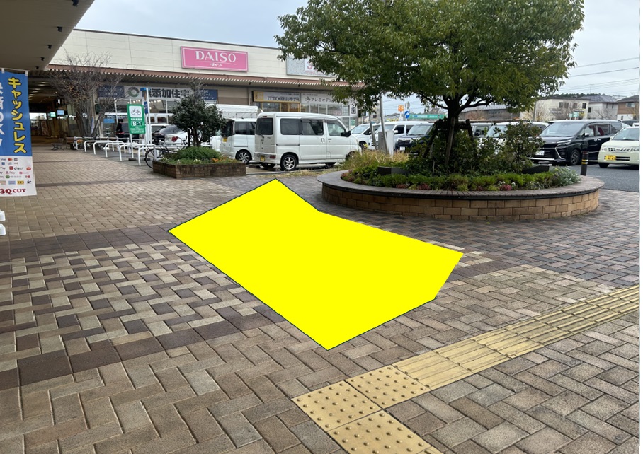 【イオンタウン木更津請西（キッチンカーB）】キッチンカー出店に適した商業施設内の駐車場を利用可能なイベントスペース