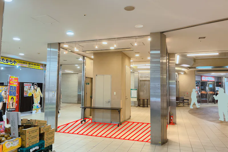 【くるる/南区画】府中駅直結!抜群のアクセス環境を誇る商業施設「くるる」の物販やプロモーション等で利用可能なイベントスペース|ショップカウンター
