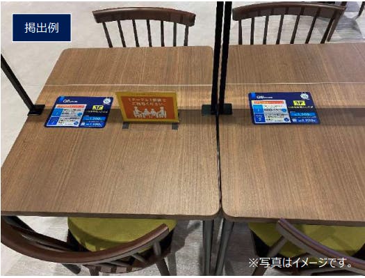 【イオンモール川口】モール内広告 フードコートテーブルシールの画像