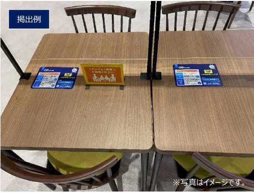 【イオンモール川口】モール内広告 フードコートテーブルシールの画像