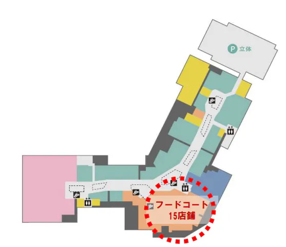 【イオンモール川口】モール内広告 フードコートテーブルシール