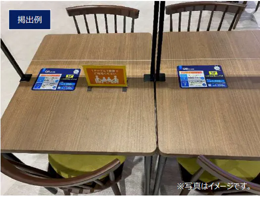 【イオンモール川口】モール内広告 フードコートテーブルシールの画像