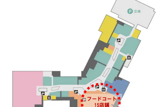 【イオンモール川口】モール内広告 フードコートテーブルシール