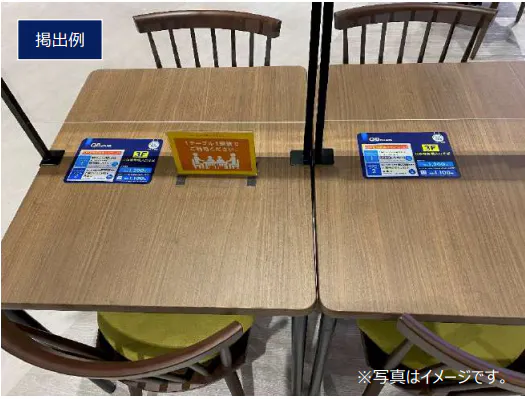 【イオンモール川口】モール内広告 フードコートテーブルシール