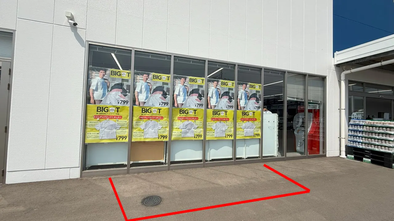 【スーパーセンタートライアル古賀花見店】キッチンカー（調理営業）出店限定/1F駐車場前　キッチンカースペース②　※メイン出入口は2Fの①の画像