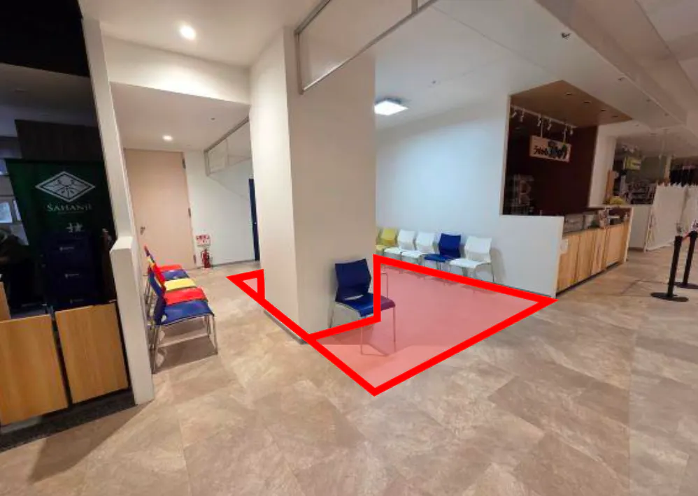 【イオン相模原ショッピングセンター】食物販やサンプリング配布に適した1階SAHANJI横スペース