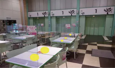 【イオンモール木曽川】モール内広告 フードコートテーブルシールの画像