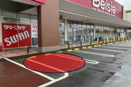 【ベイシア 長生店】駐車場スペース 販促プロモーションに最適な屋外催事イベントスペース