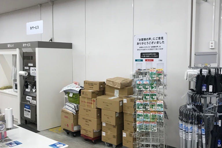 【西友 松川店】店内入口横(レジ前) プロモーション用途や物販、食物販のポップアップストアに最適なスーパー店内催事イベントスペースの画像2