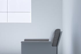 【不動前駅6分/3F】展示会撮影・ポップアップストアに適した白で統一されたモダンなデスクスペースとガラスパーテーションのベッドルーム(3F)