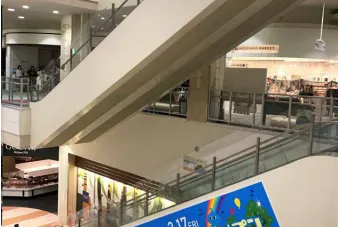 【イオンモール浜松志都呂】モール内広告 エスカレーター側面