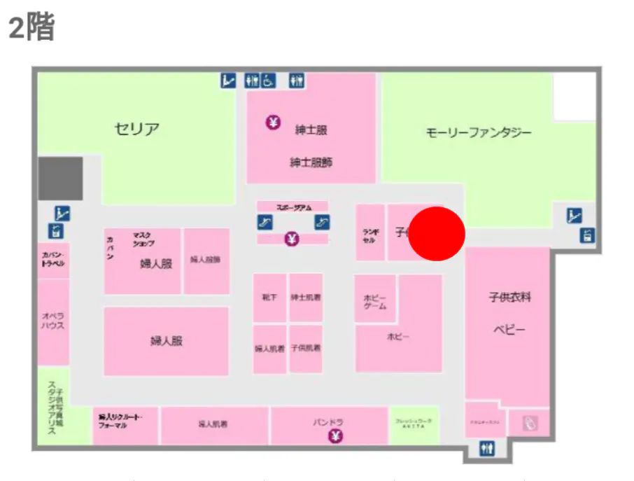 【イオン横手店】２F柱周り 販促プロモーションや物販に最適なスーパー店内催事イベントスペース